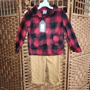 Bon Bebe Kids Plaid Two Piece Outfit - Size 3T - NWT